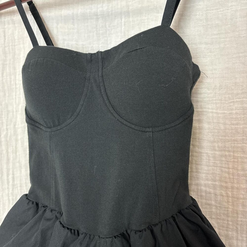 Black Body Con Bubble Dress Women's XXS - Picture 2 of 8